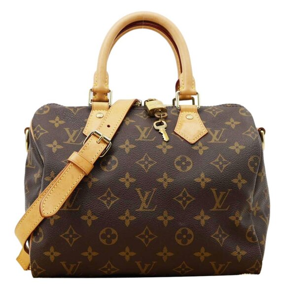 Louis Vuitton  Speedy 25 Bandouliere Monogram Canvas Shoulder Bag Brown - Picture 1 of 13